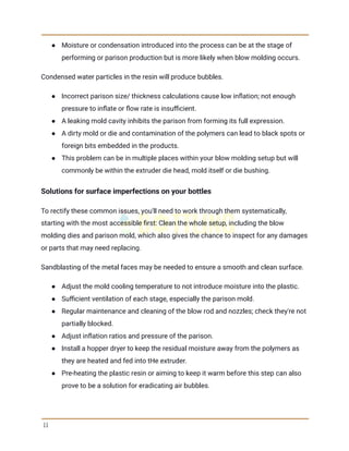 What is-common-blow-molding-problems-and-solutions