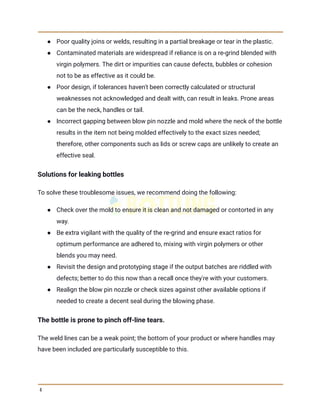 What is-common-blow-molding-problems-and-solutions