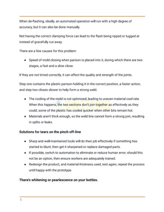 What is-common-blow-molding-problems-and-solutions