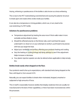 What is-common-blow-molding-problems-and-solutions