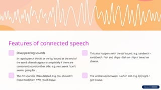 What is connected speech? Linking , elision.pptx