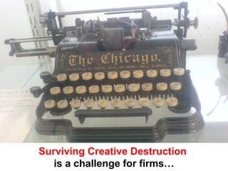 Surviving Creative Destruction
   is a challenge for firms…
 