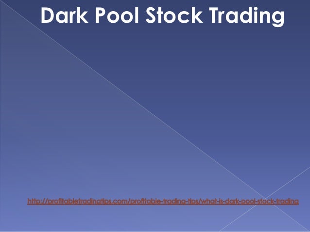Dark pool alternative trading system