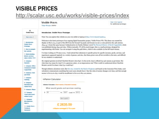 VISIBLE PRICES
http://scalar.usc.edu/works/visible-prices/index
 