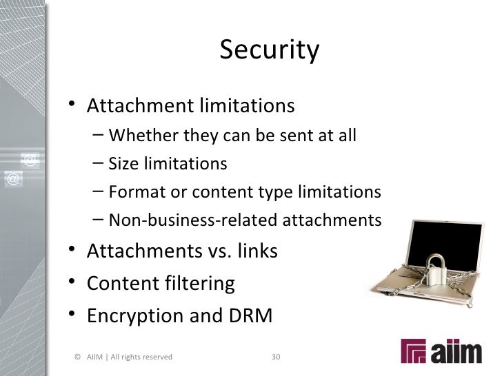 what is email management email size limitations