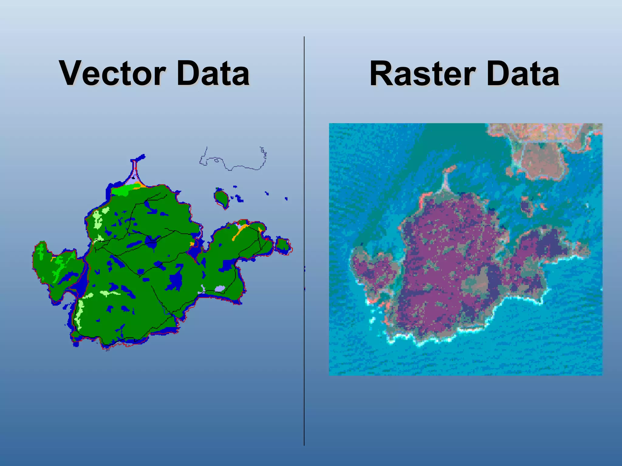 Vector Data Raster Data 