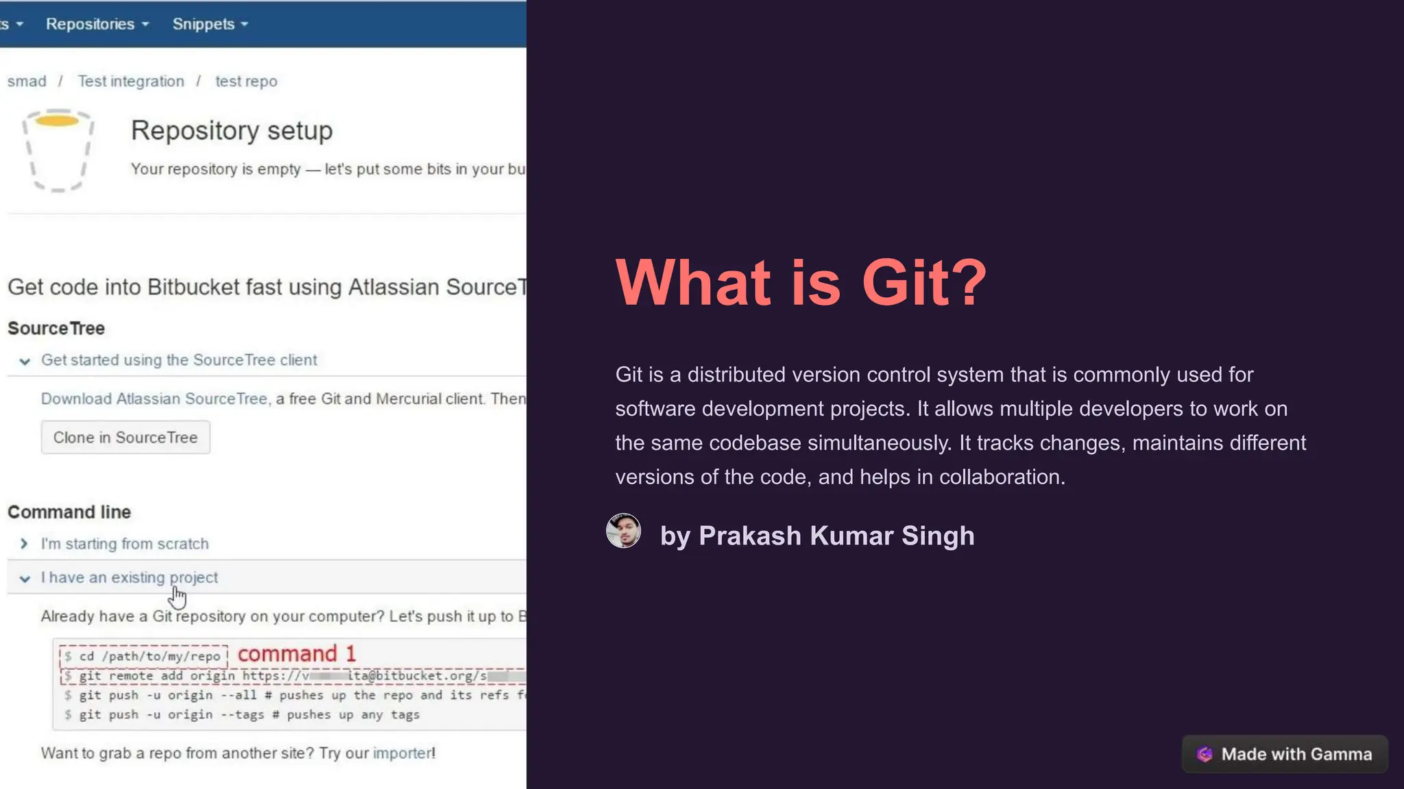 What is git and its features for merge etc | PPT