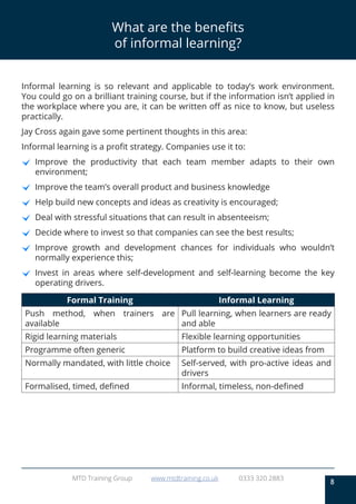 What Is Informal Learning & How To Implement It | PDF