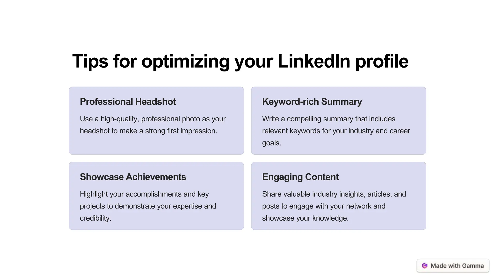 Using Linkedin Linkedin Profile Optimisation | Linkedin Profile Building | PPTX