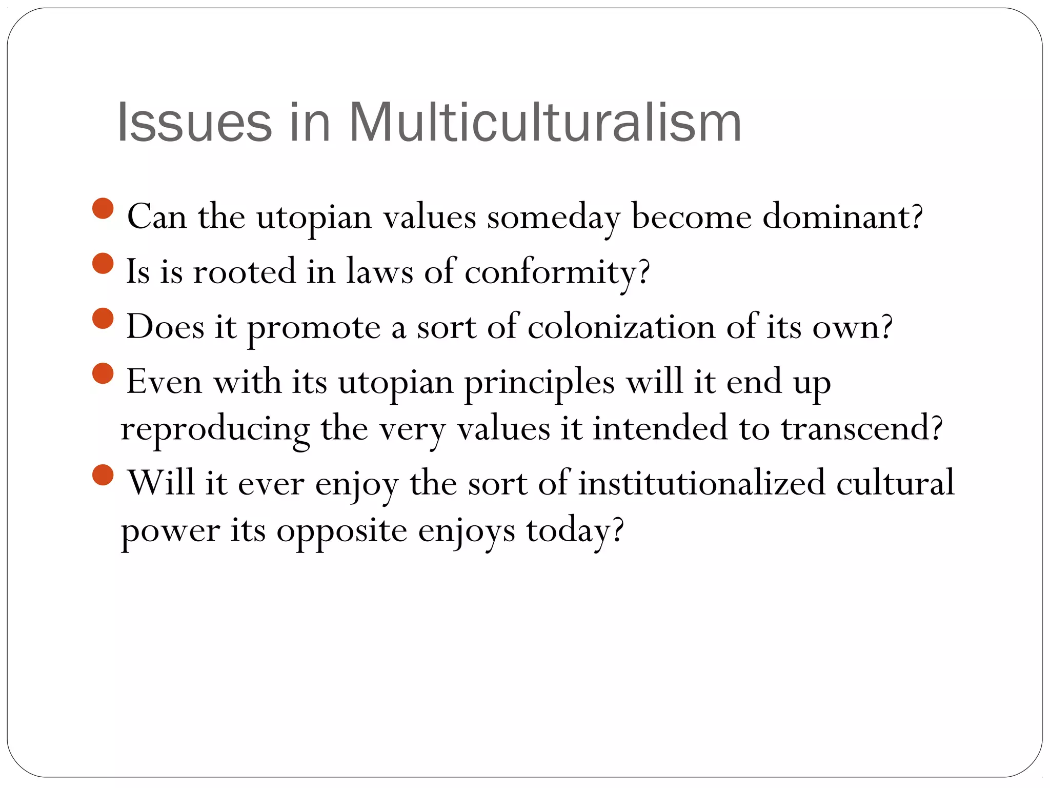 What is Multiculturalism? | PPT