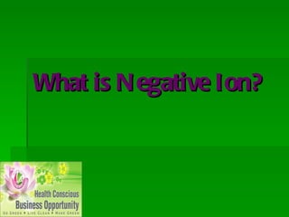What is Negative Ion? 