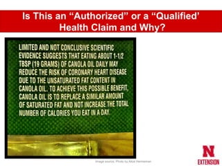 Which claim on a food label is not allowed