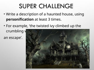 Understanding and Using Personification in Creative Writing | PPT