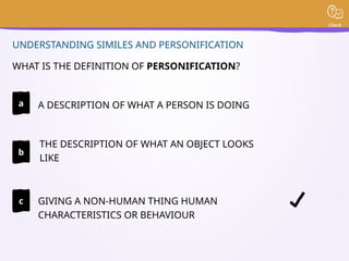 Understanding and Using Personification in Creative Writing | PPT