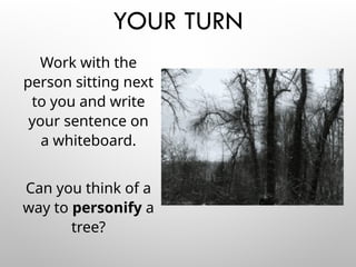 Understanding and Using Personification in Creative Writing | PPT
