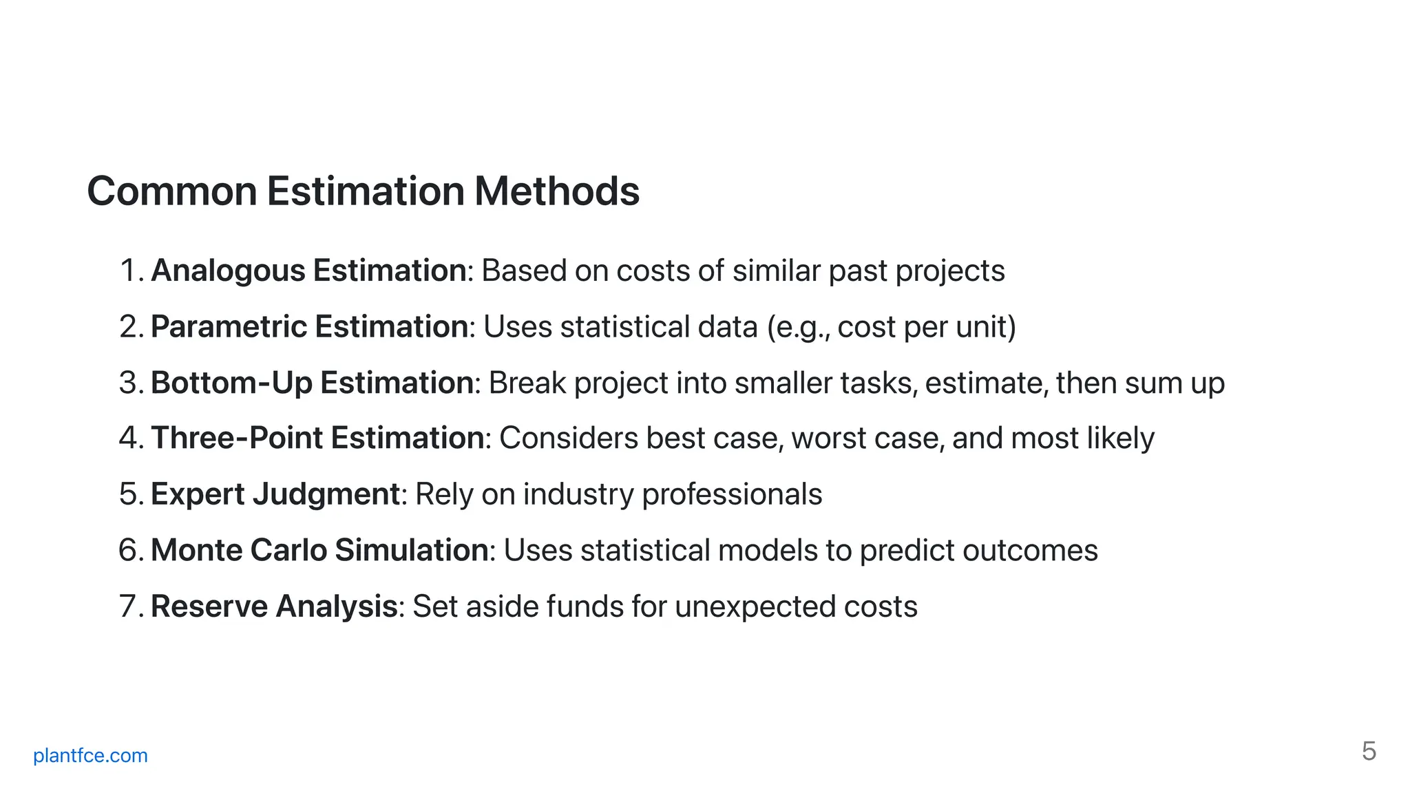 what-is-project-cost-estimation-plantfce-pdf