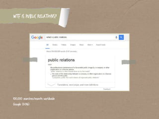 What is public relations?