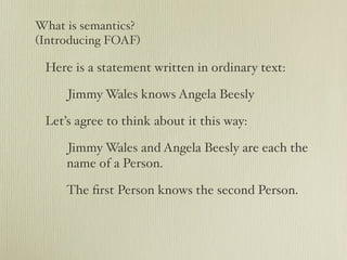 Semantic Web: A web that is not the Web