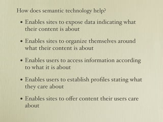 Semantic Web: A web that is not the Web