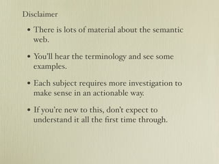 Semantic Web: A web that is not the Web