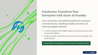What Is the Azure AI Foundry and Why Does It Matter for Enterprises? | PDF