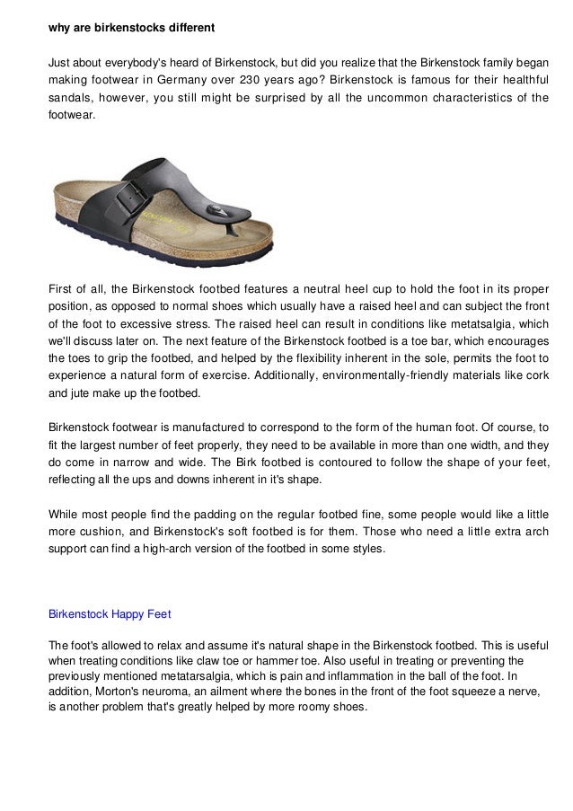 What is so special about Birkenstocks?