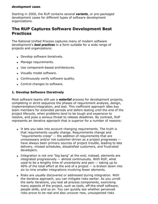 What Is the Rational Unified Process
