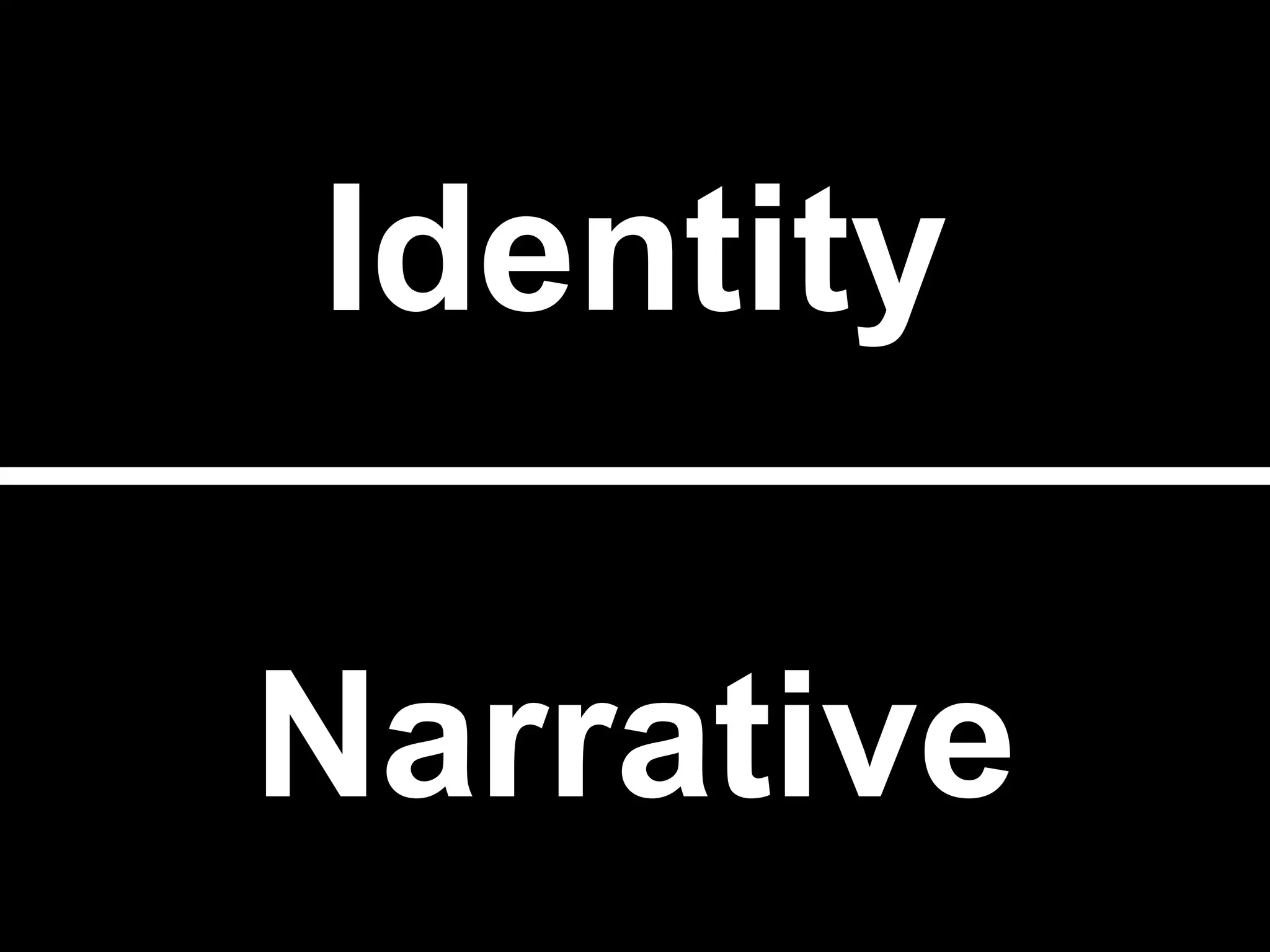 Identity Narrative 