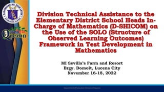 Department of Education-Divisionof Quezon
 