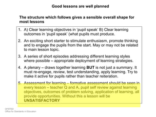 Good Lesson Image What Makes A Good Lesson (Ps) | PPT