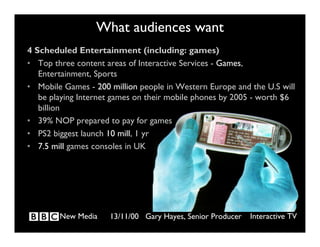 What  New Audiences  Really  Want