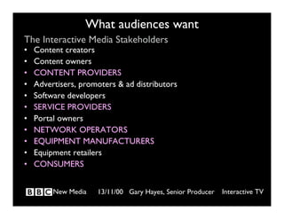 What  New Audiences  Really  Want