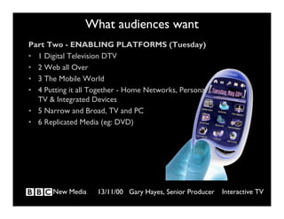 What  New Audiences  Really  Want