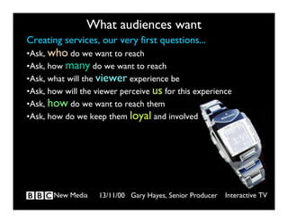 What  New Audiences  Really  Want