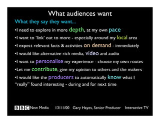 What  New Audiences  Really  Want