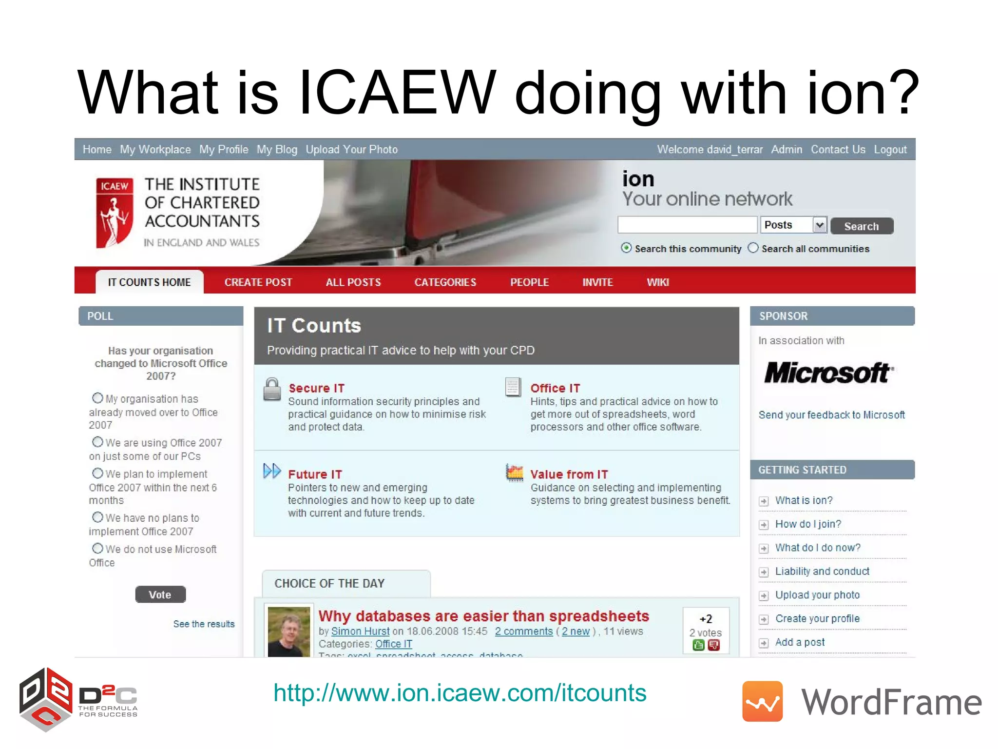 What is ICAEW doing with ion? http://www.ion.icaew.com/itcounts   