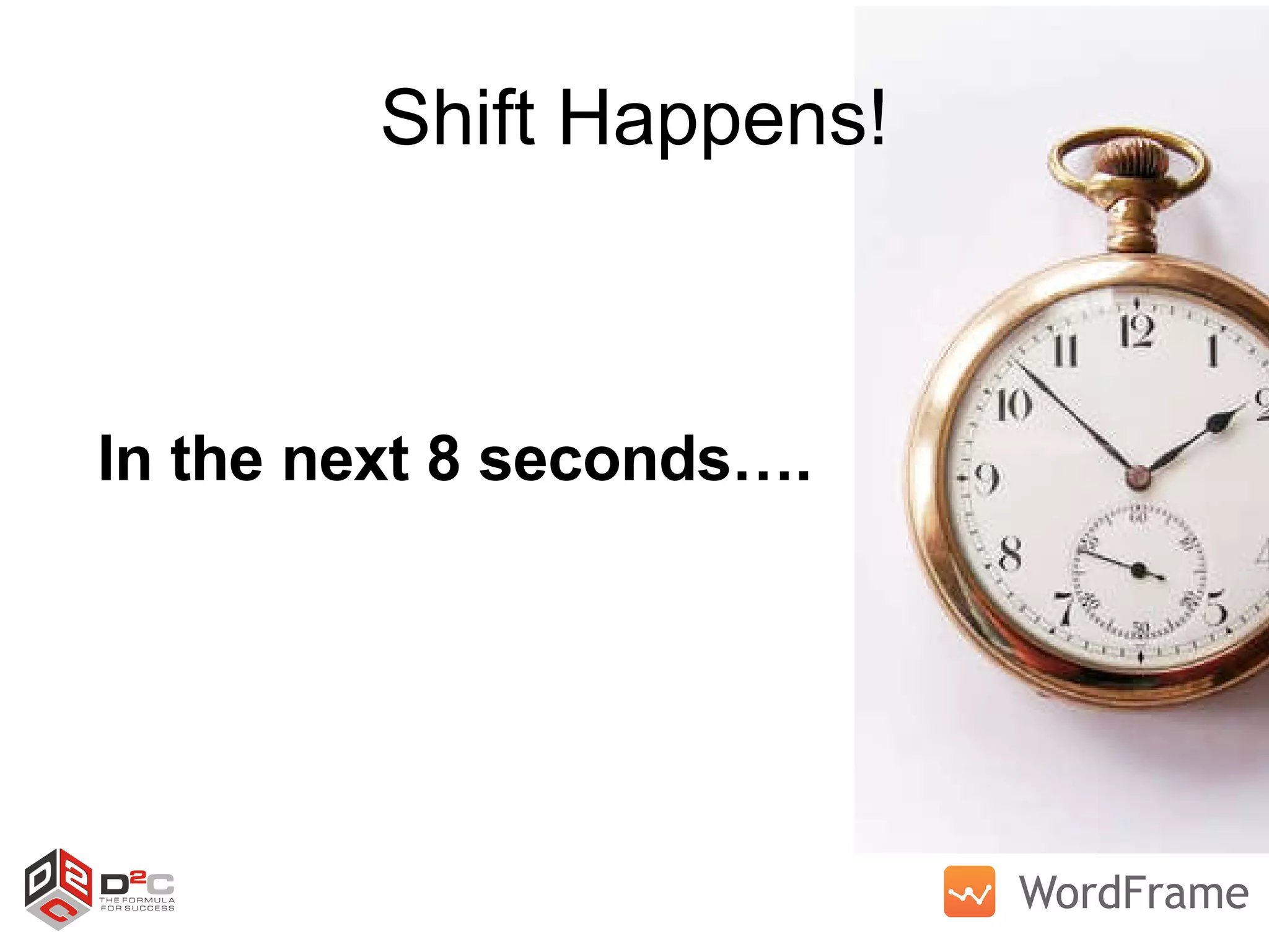 Shift Happens! In the next 8 seconds….  