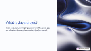 What Projects Can I Do With Java | PPT