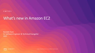 © 2019, Amazon Web Services, Inc. or its affiliates. All rights reserved.S U M M I T
What’s new in Amazon EC2
Randall Hunt
Sr. Software Engineer & Technical Evangelist
AWS
C M P 2 0 1
 