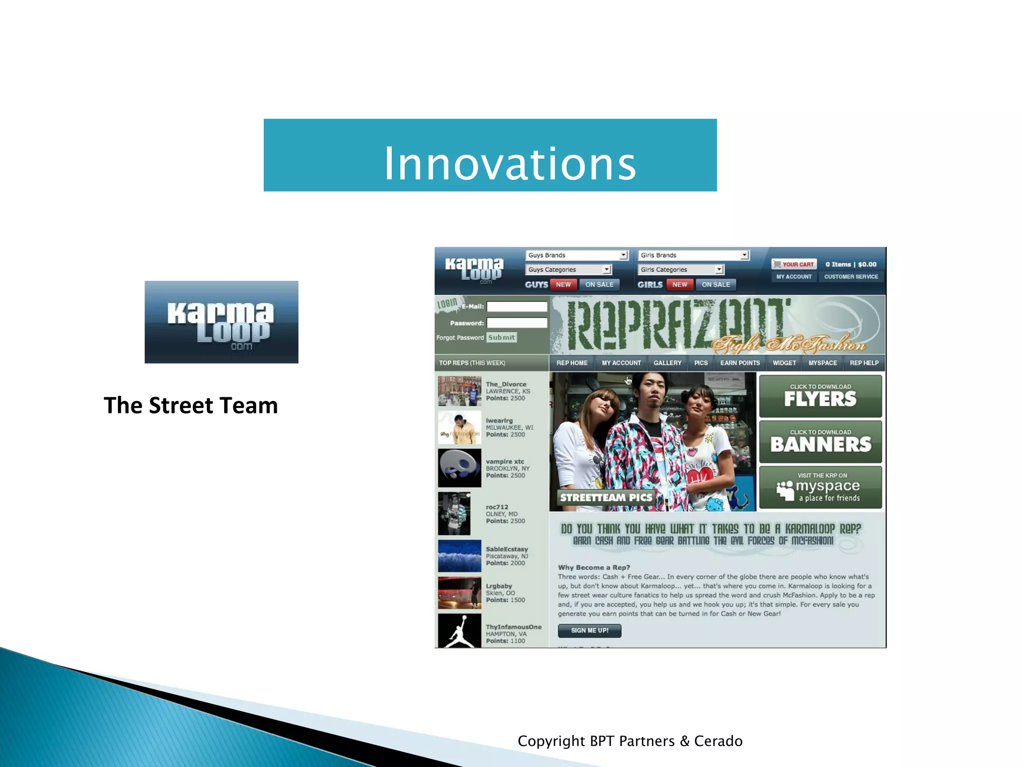 Copyright BPT Partners & Cerado The Street Team Innovations 