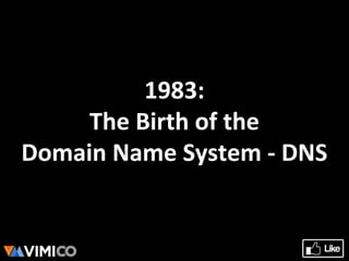 1983:
The Birth of the
Domain Name System - DNS
 