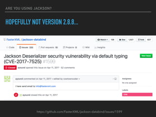 ARE YOU USING JACKSON?
HOPEFULLY NOT VERSION 2.8.8...
https://github.com/FasterXML/jackson-databind/issues/1599
 