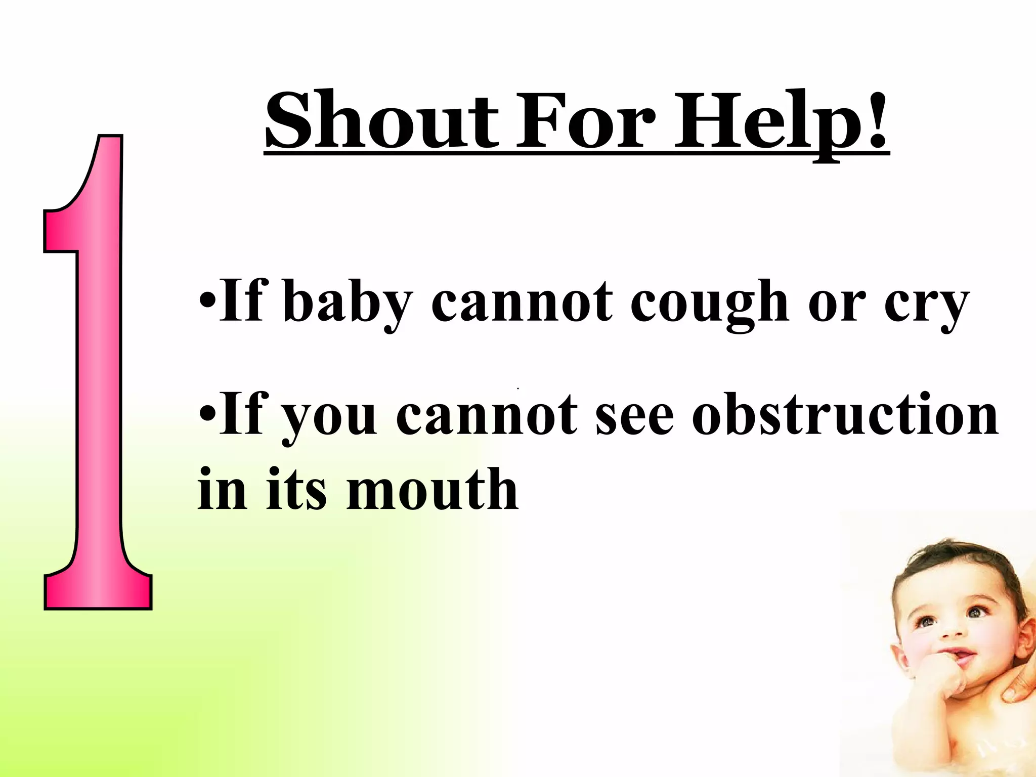 What To Do If A Baby Is Choking PPT