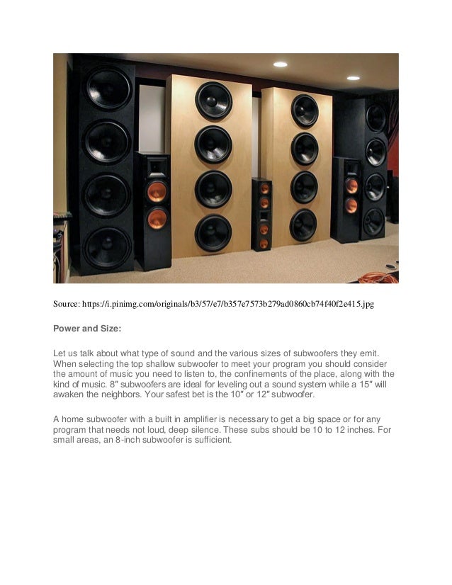 top home subwoofers