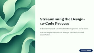Code Conversion Approach Solution Designs Mastering Design-to-Code Transition with AI Precision | PDF