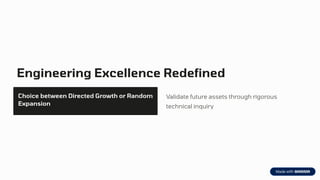Engineering Excellence Redefined
Choice between Directed Growth or Random
Expansion
Validate future assets through rigorous
technical inquiry
 