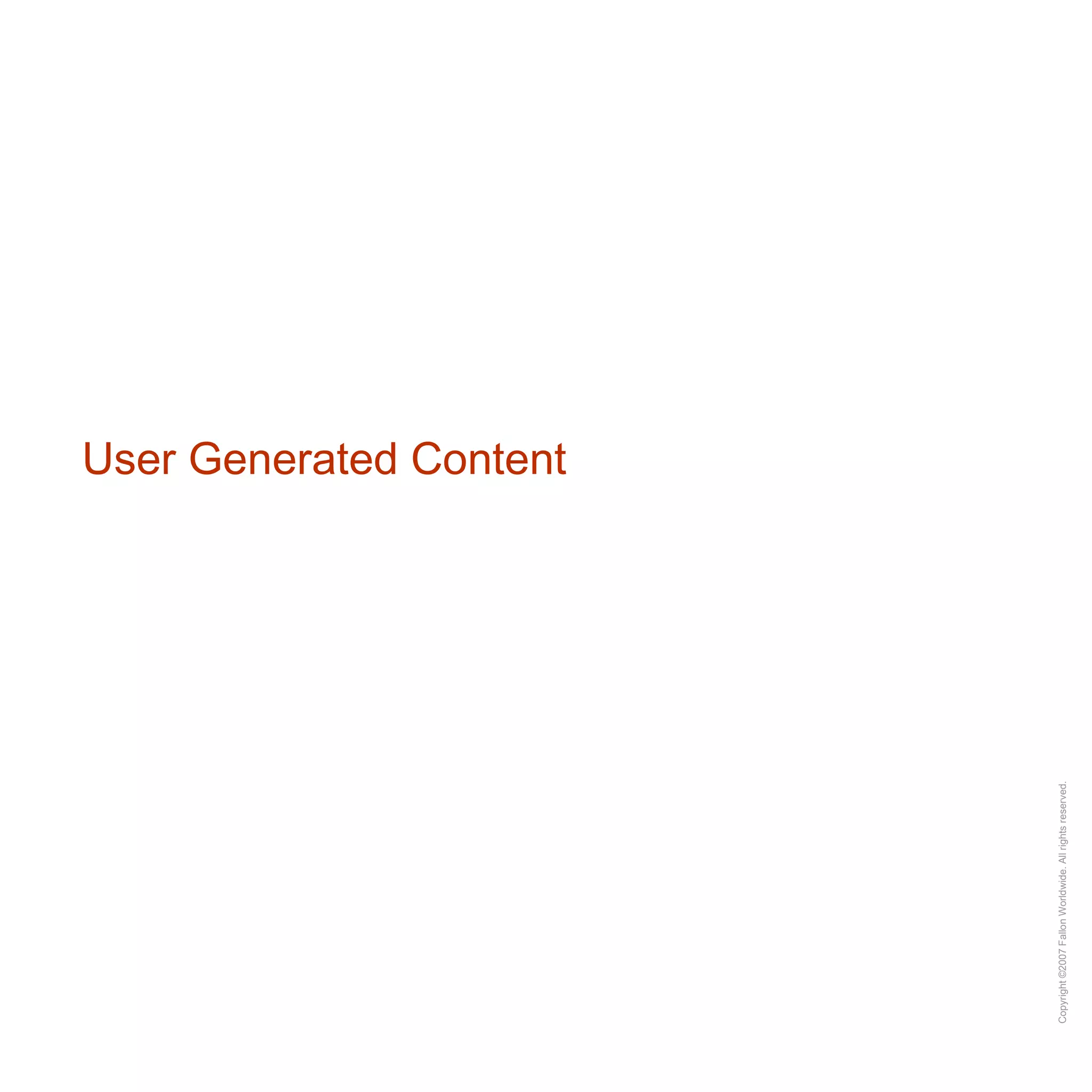 User Generated Content 