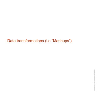 Data transformations (i.e “Mashups”) 