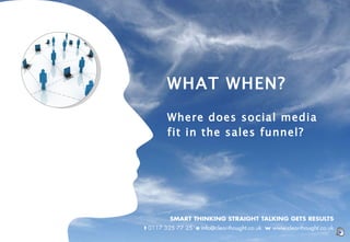 WHAT WHEN? Where does social media fit in the sales funnel? 