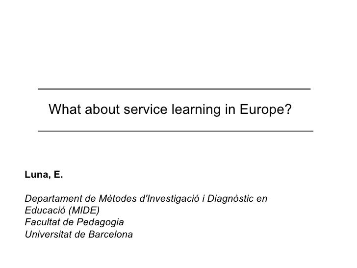 what is service learning